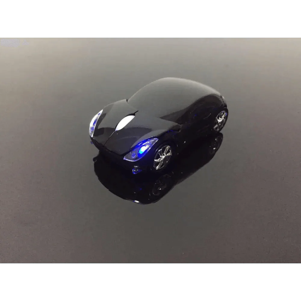 Souris sans fil en forme de voiture de sport cool 3D, souris optique ergonomique élégante avec récepteur USB pour ordinateur portable et ordinateur
