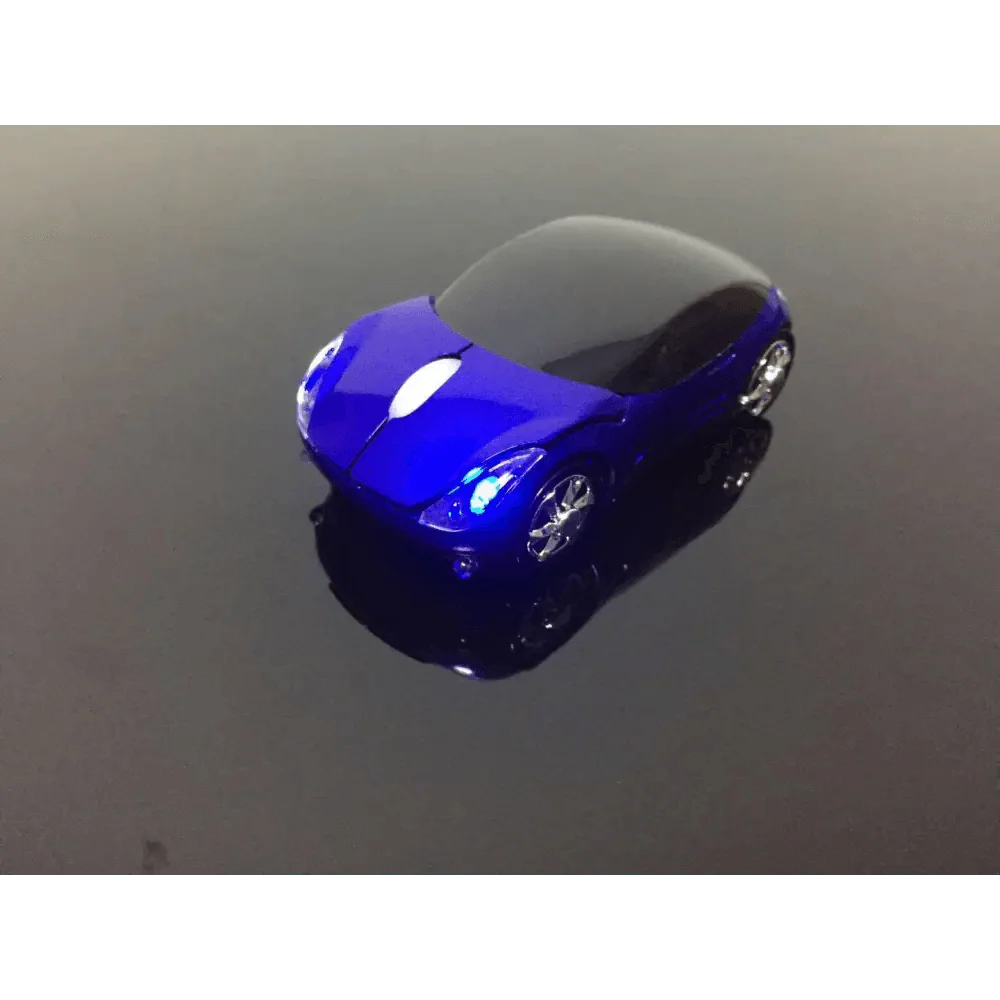 Souris sans fil en forme de voiture de sport cool 3D, souris optique ergonomique élégante avec récepteur USB pour ordinateur portable et ordinateur