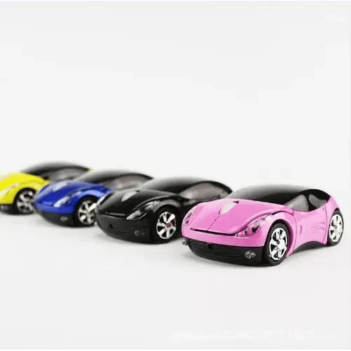 Souris sans fil en forme de voiture de sport cool 3D, souris optique ergonomique élégante avec récepteur USB pour ordinateur portable et ordinateur