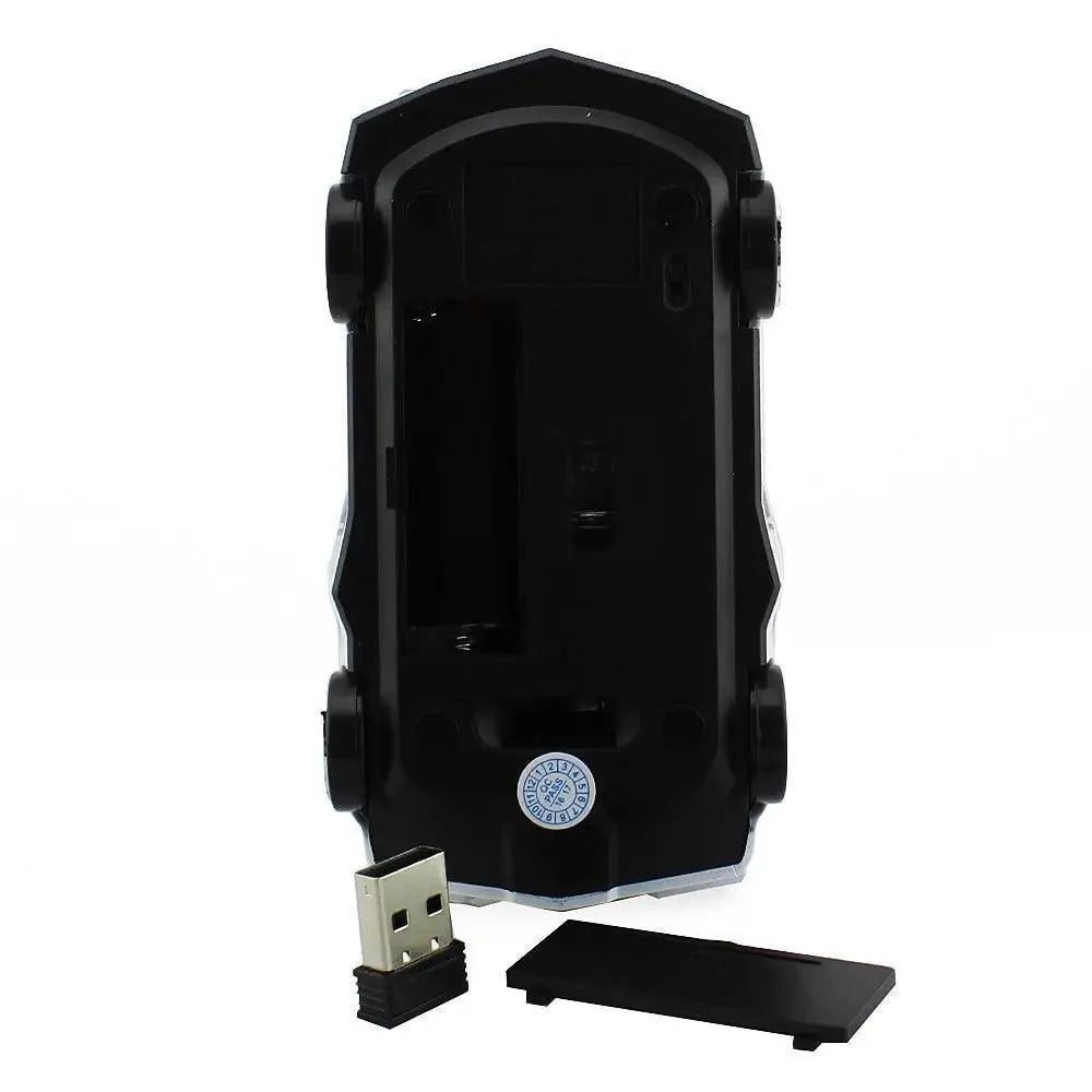 Souris de jeu sans fil cool avec récepteur USB 2,4 GHz, souris de voiture de sport sans fil tendance 1600 DPI, souris mini 3D ergonomique pour PC portable