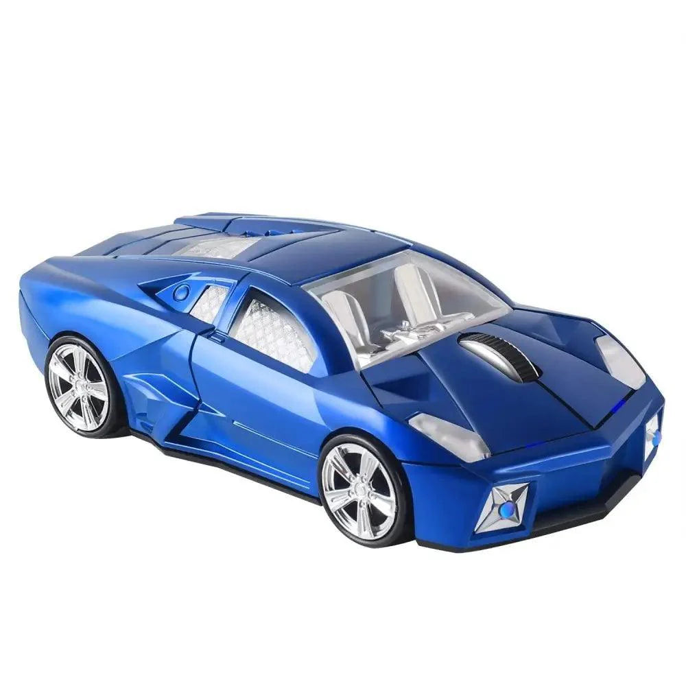 Souris de jeu sans fil cool avec récepteur USB 2,4 GHz, souris de voiture de sport sans fil tendance 1600 DPI, souris mini 3D ergonomique pour PC portable