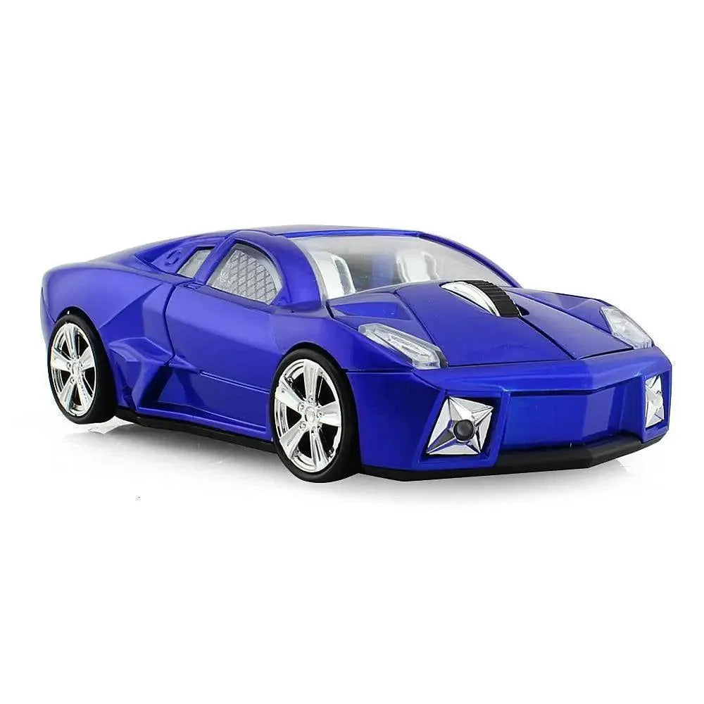 Souris de jeu sans fil cool avec récepteur USB 2,4 GHz, souris de voiture de sport sans fil tendance 1600 DPI, souris mini 3D ergonomique pour PC portable
