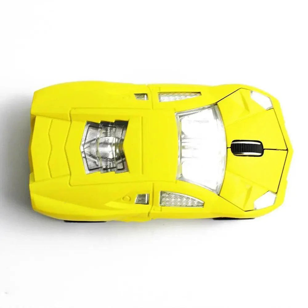Souris de jeu sans fil cool avec récepteur USB 2,4 GHz, souris de voiture de sport sans fil tendance 1600 DPI, souris mini 3D ergonomique pour PC portable