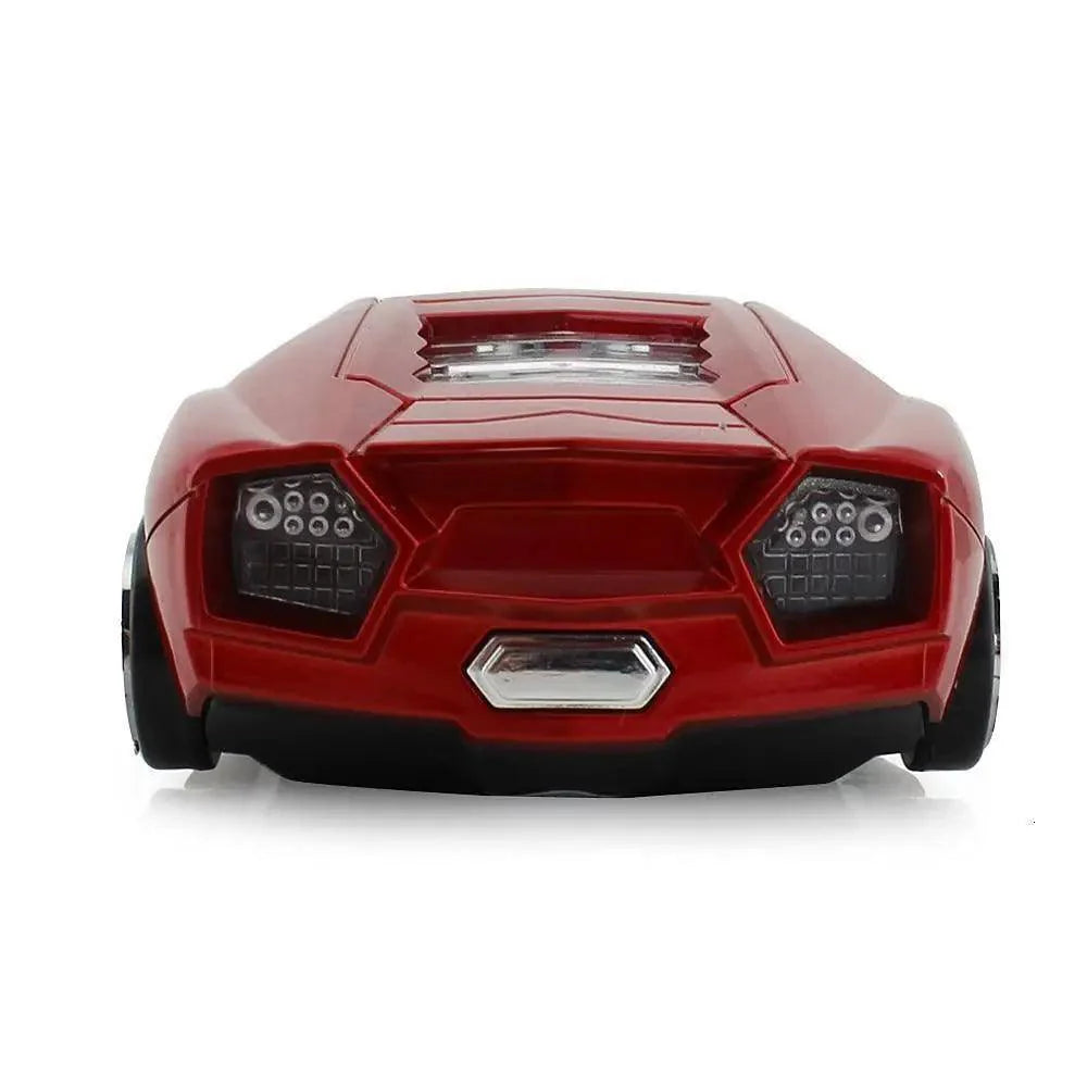 Souris de jeu sans fil cool avec récepteur USB 2,4 GHz, souris de voiture de sport sans fil tendance 1600 DPI, souris mini 3D ergonomique pour PC portable