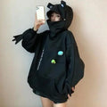 Sweat à capuche Femme Cool Grenouille Endormie Parfait Pull Grenouille Hiver Sweat-shirts Modernes Décontractés à Capuche Style Drôle Mignon Confortable Pull Grenouille à Capuche pour Femme