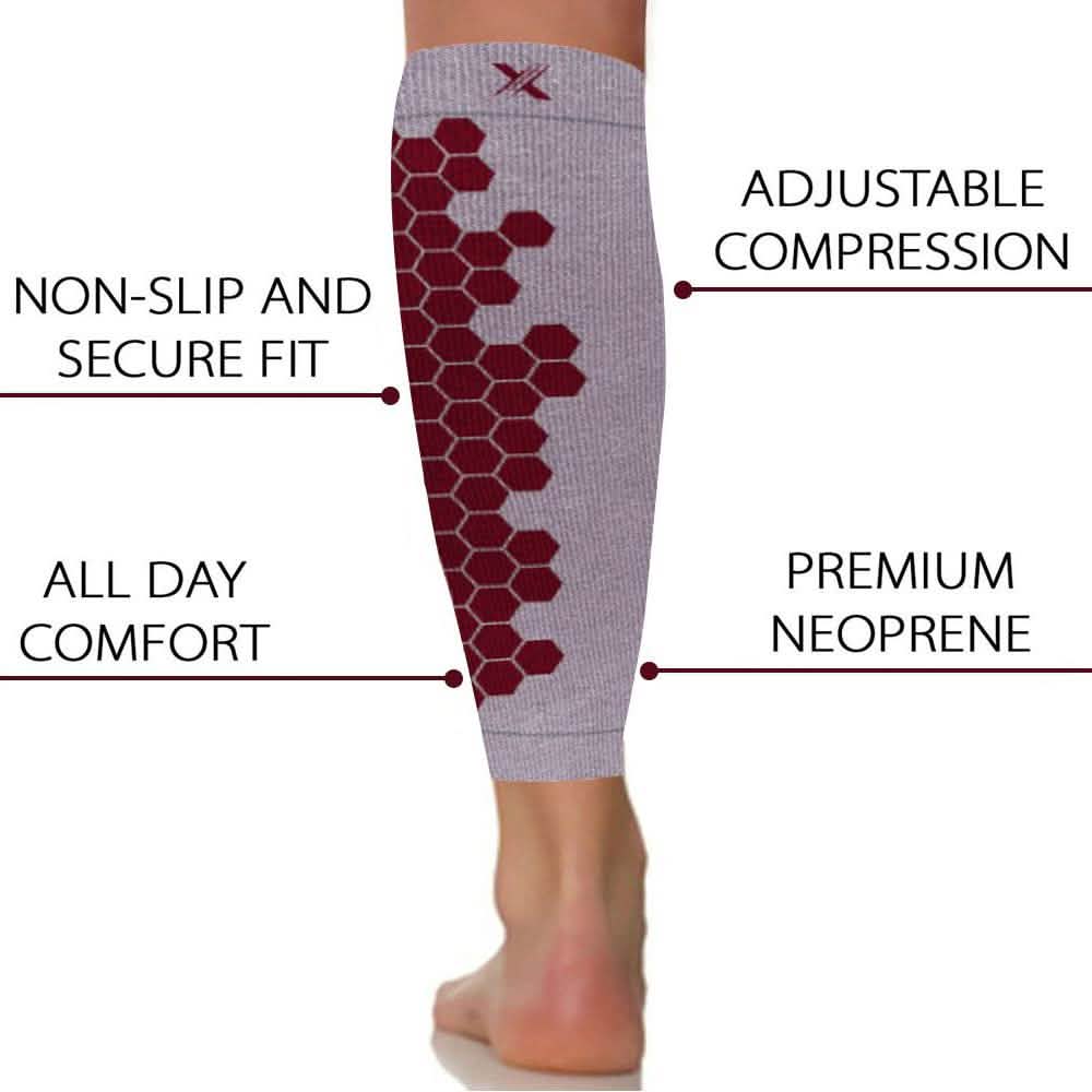 Manchons de compression et de soutien haute performance pour mollets, infusés de cuivre