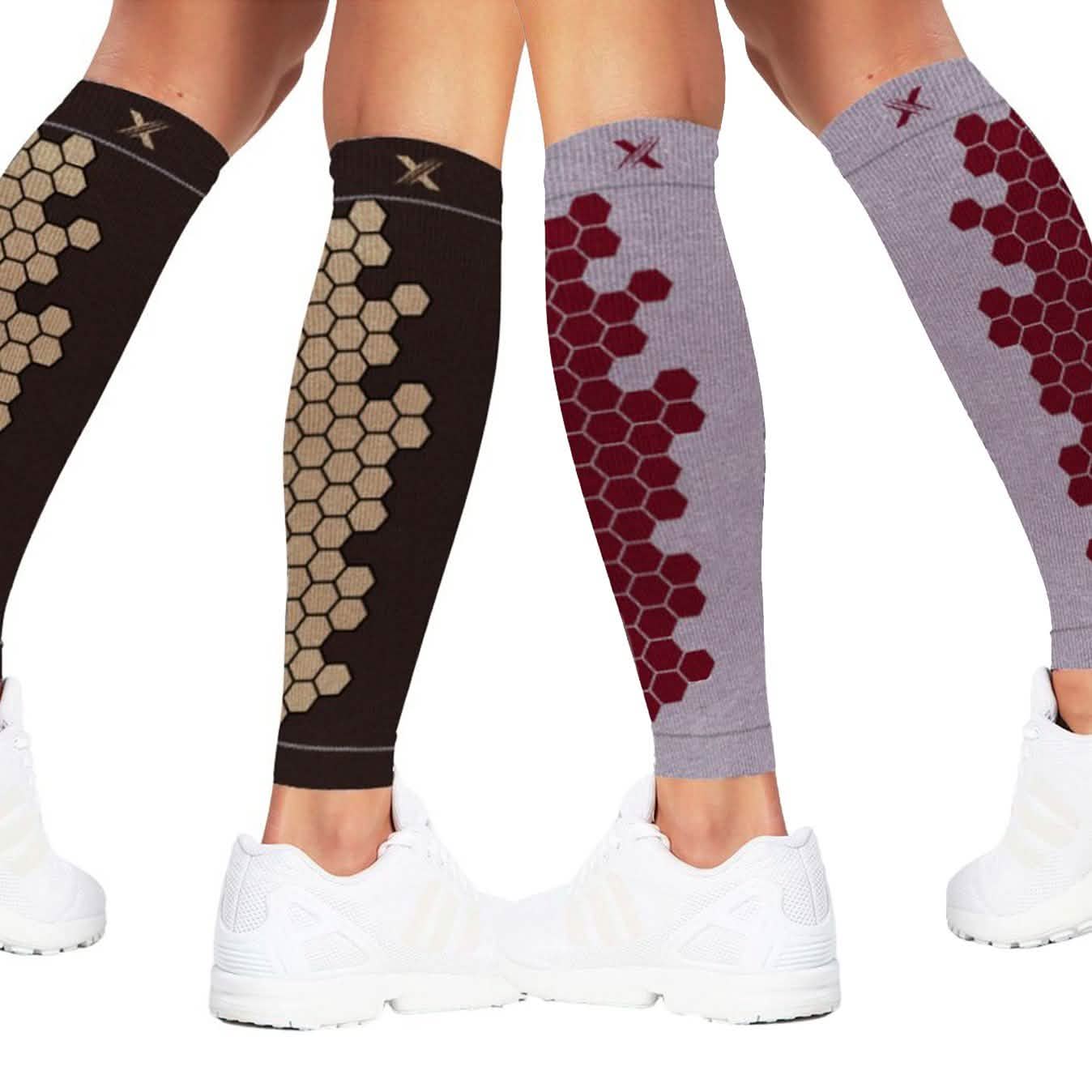 Manchons de compression et de soutien haute performance pour mollets, infusés de cuivre
