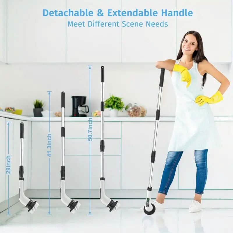 Brosse de nettoyage électrique sans fil, à vitesse de rotation doublement réglable