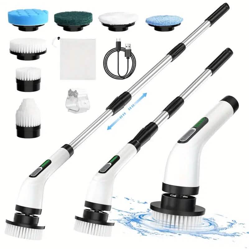 Brosse de nettoyage électrique sans fil, à vitesse de rotation doublement réglable