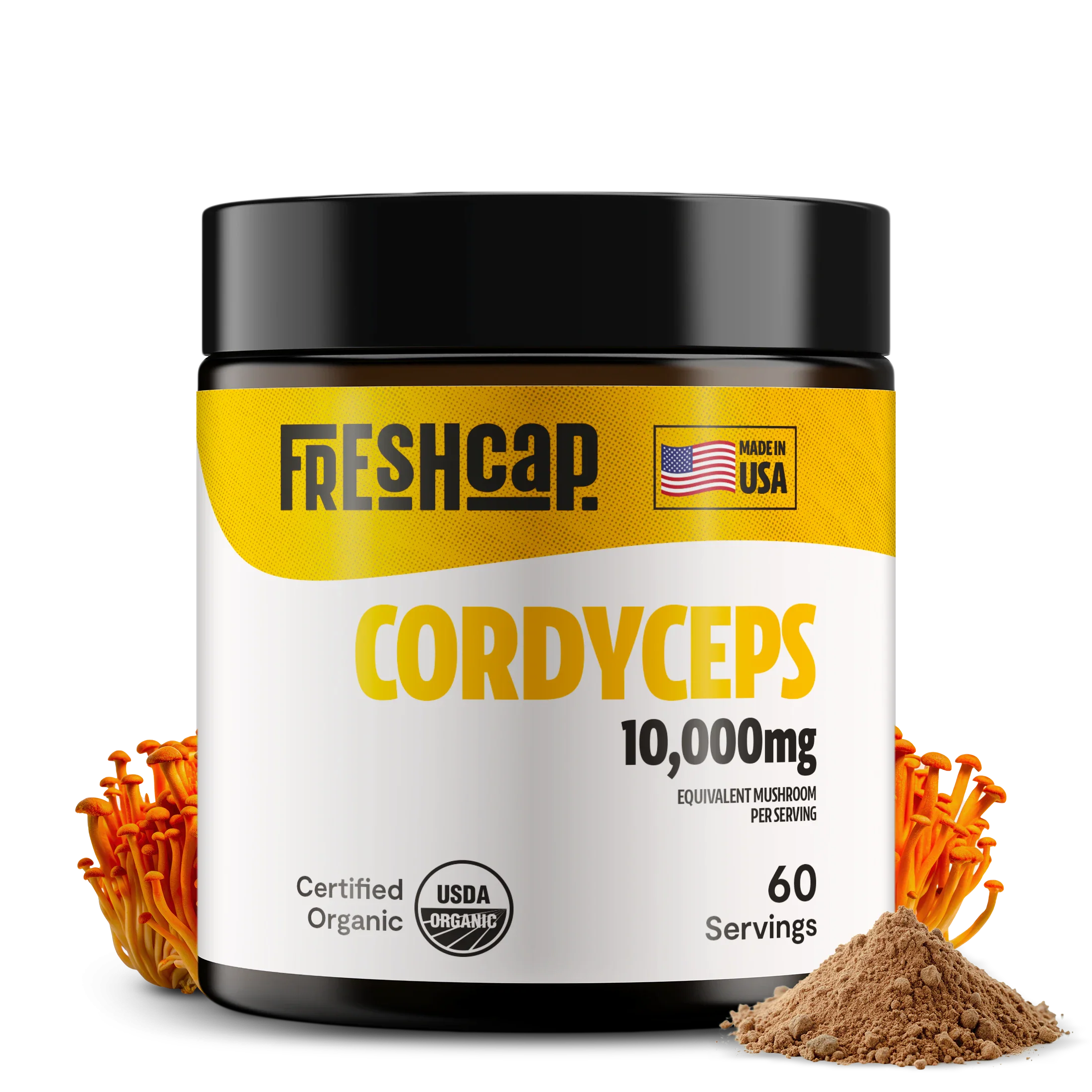 Poudre d'extrait de champignon Cordyceps
