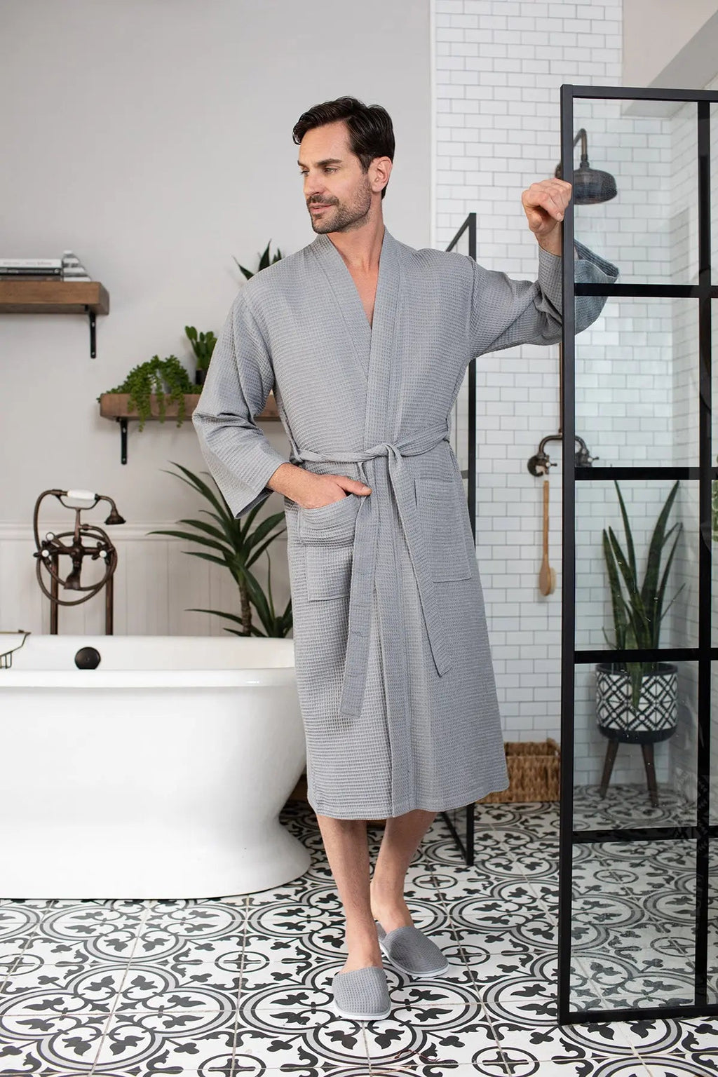 Peignoir gaufré pour homme - Absorbant, Léger