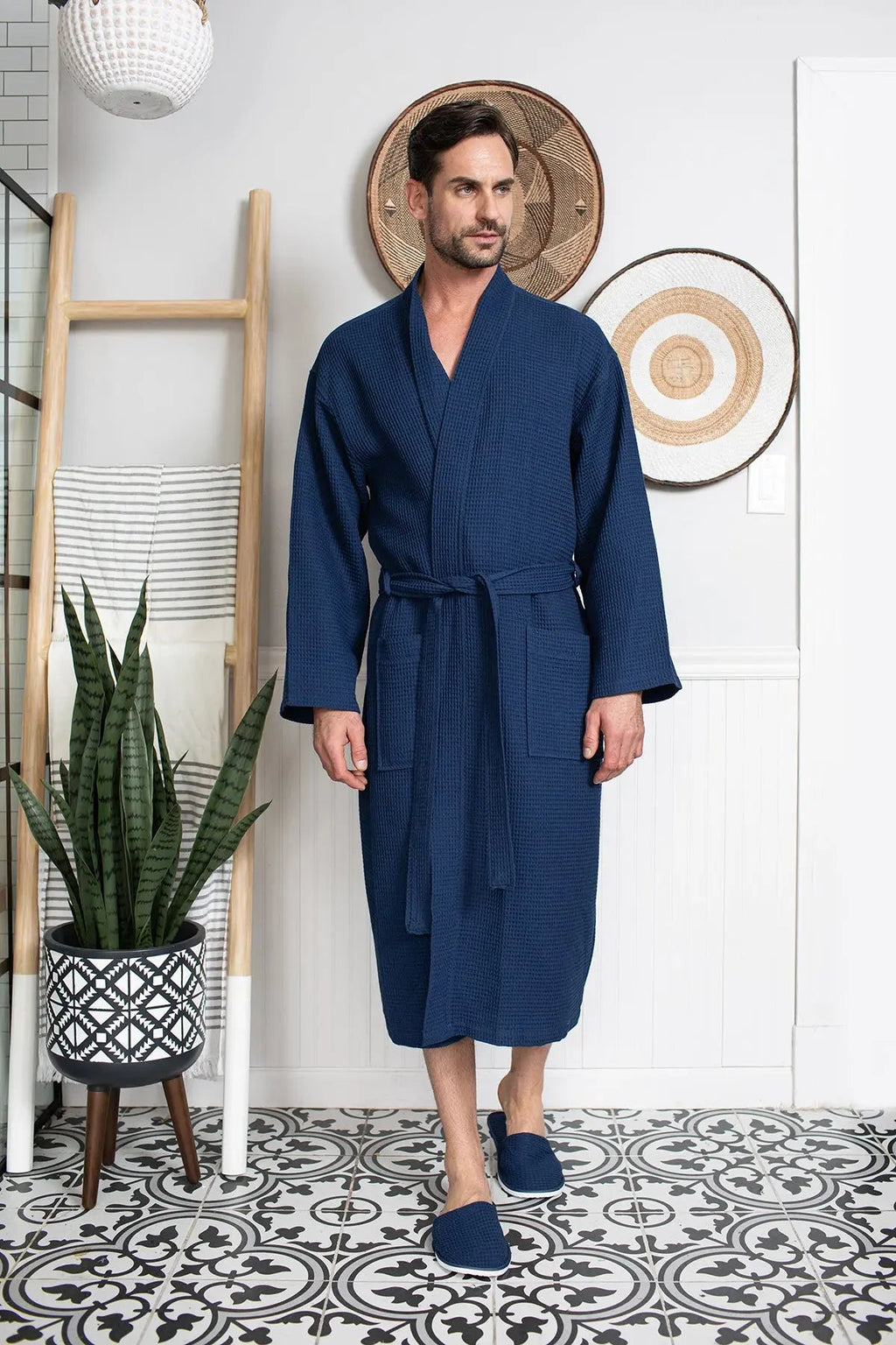 Peignoir gaufré pour homme - Absorbant, Léger
