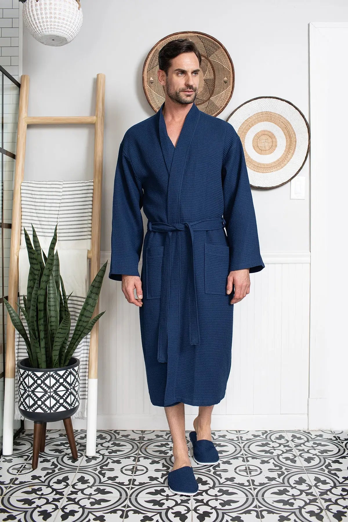 Peignoir gaufré pour homme - Absorbant, Léger
