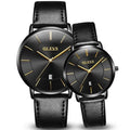 Montre Couple Populaire Décontractée à Quartz Femme Homme Montre Horloge Garçons Filles Ultra Mince Bracelet en Cuir Montre-bracelet Minimaliste Analogique Quartz Ultra Mince Montres Bracelet en Cuir Mode Décontractée Date Montre Étanche