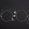 Bracelets d'attraction en forme de cœur pour couple avec aimants, en acier inoxydable, aile d'ange, chaîne à maillons magnétiques assortis, breloque en forme de cœur, pour femmes et hommes, cadeau de Saint-Valentin