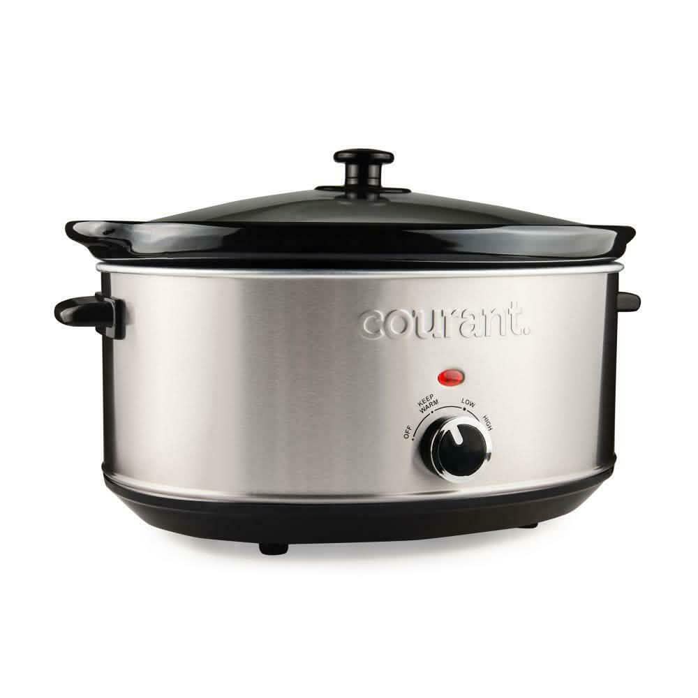 Mijoteuse ovale en acier inoxydable Courant 7,0 pintes