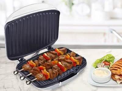 Courant CCG-5681 Gril de contact Grill Champ 4 portions (Blanc)