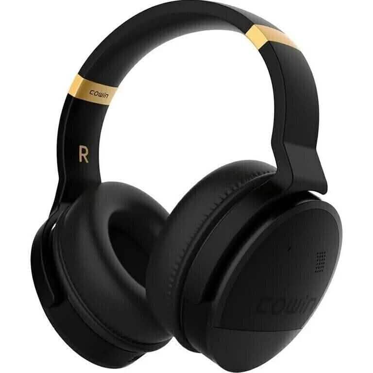 COWIN E8 Casque sans fil Bluetooth à suppression active du bruit Noir et Or (Reconditionné)