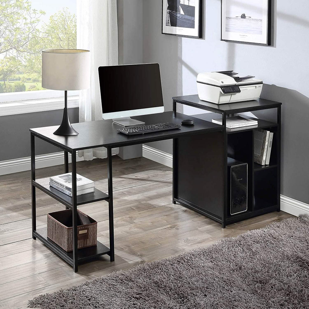 Meuble pour imprimante, support pour unité centrale, bureau informatique avec rangement