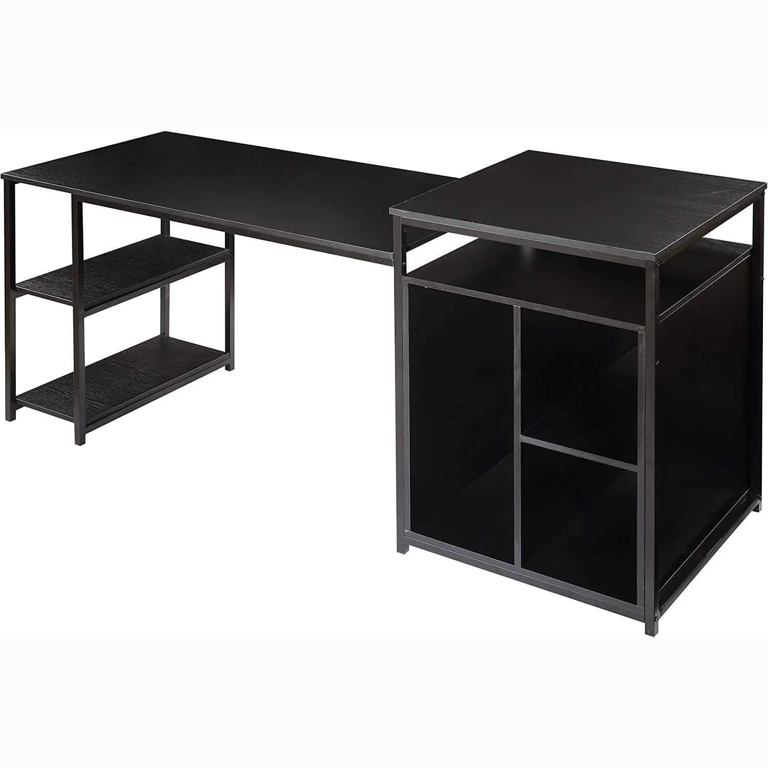 Meuble pour imprimante, support pour unité centrale, bureau informatique avec rangement