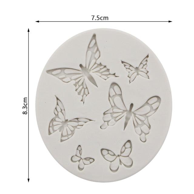 Moule créatif en silicone en forme de papillon pour fondant, bougie, résine, moules à gâteaux faits maison, accessoires de cuisine, moule en silicone de qualité alimentaire, réutilisable pour glaçons et bonbons