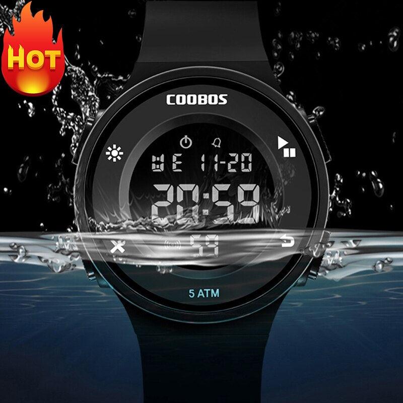 Montres Garçons au Design Créatif Étanche Montre à Bracelet Amovible Unique Pour Hommes Montres-bracelets Numériques à LED Montres-bracelets de Sport à Grand Cadran Étanche Pour Hommes Avec Chronomètre et Alarme