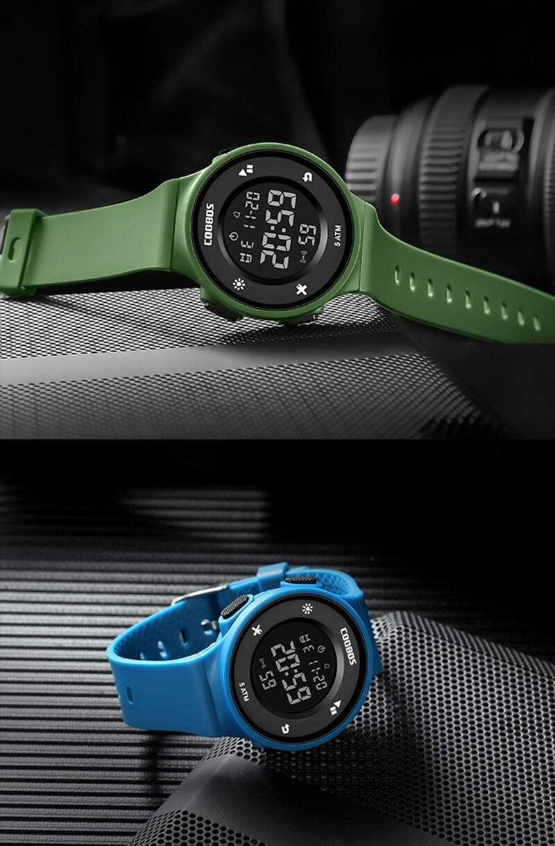 Montres Garçons au Design Créatif Étanche Montre à Bracelet Amovible Unique Pour Hommes Montres-bracelets Numériques à LED Montres-bracelets de Sport à Grand Cadran Étanche Pour Hommes Avec Chronomètre et Alarme