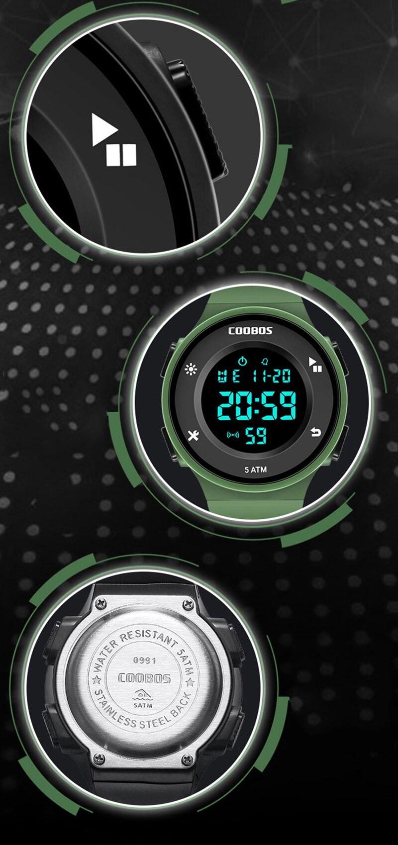Montres Garçons au Design Créatif Étanche Montre à Bracelet Amovible Unique Pour Hommes Montres-bracelets Numériques à LED Montres-bracelets de Sport à Grand Cadran Étanche Pour Hommes Avec Chronomètre et Alarme