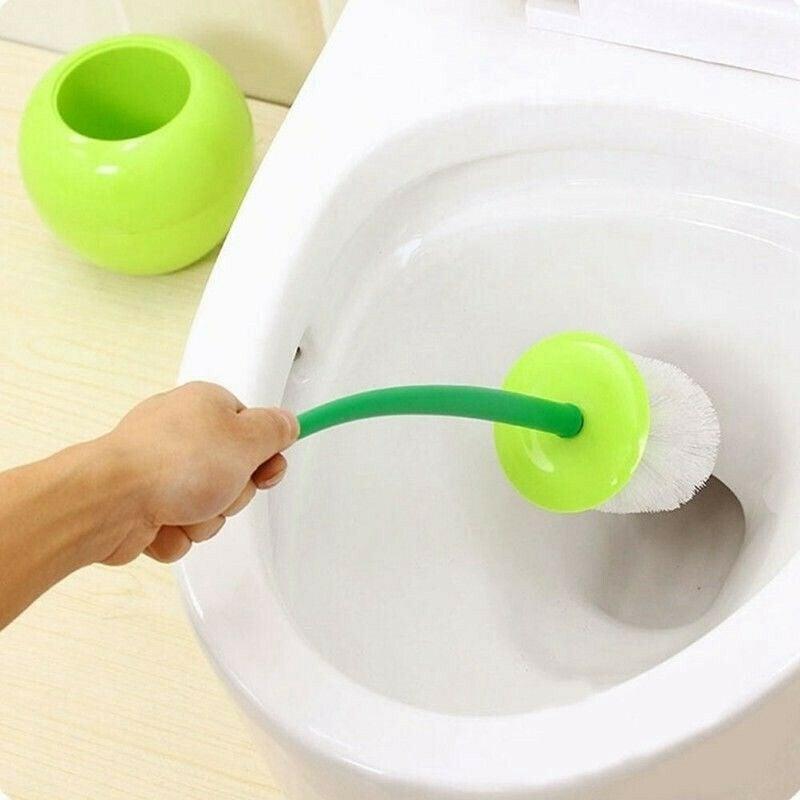 Brosse WC en forme de cerise, brosse WC et support, ensemble de nettoyage pour la salle de bain, accessoires de toilette en forme de cerise, brosse WC sur pied, ensemble de brosse WC compacte pour la maison, brosse WC cerise de salle de bain