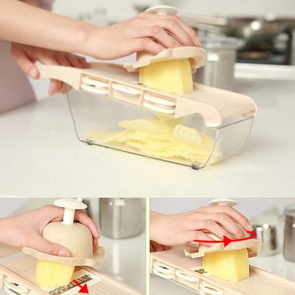 Coupe-légumes créatif à mandoline avec lame en acier inoxydable