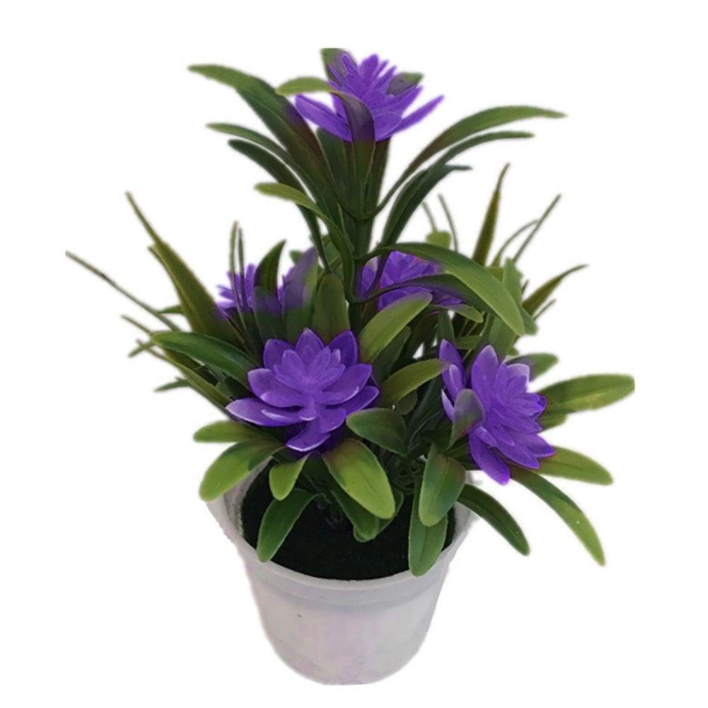 Mini plante artificielle décorative, faux bonsaï en pot pour Noël, Nouvel An, mariage, fête, jardin, restaurant, décoration de table, maison, mini plantes succulentes en plastique en pot pour la décoration de la maison et du bureau.