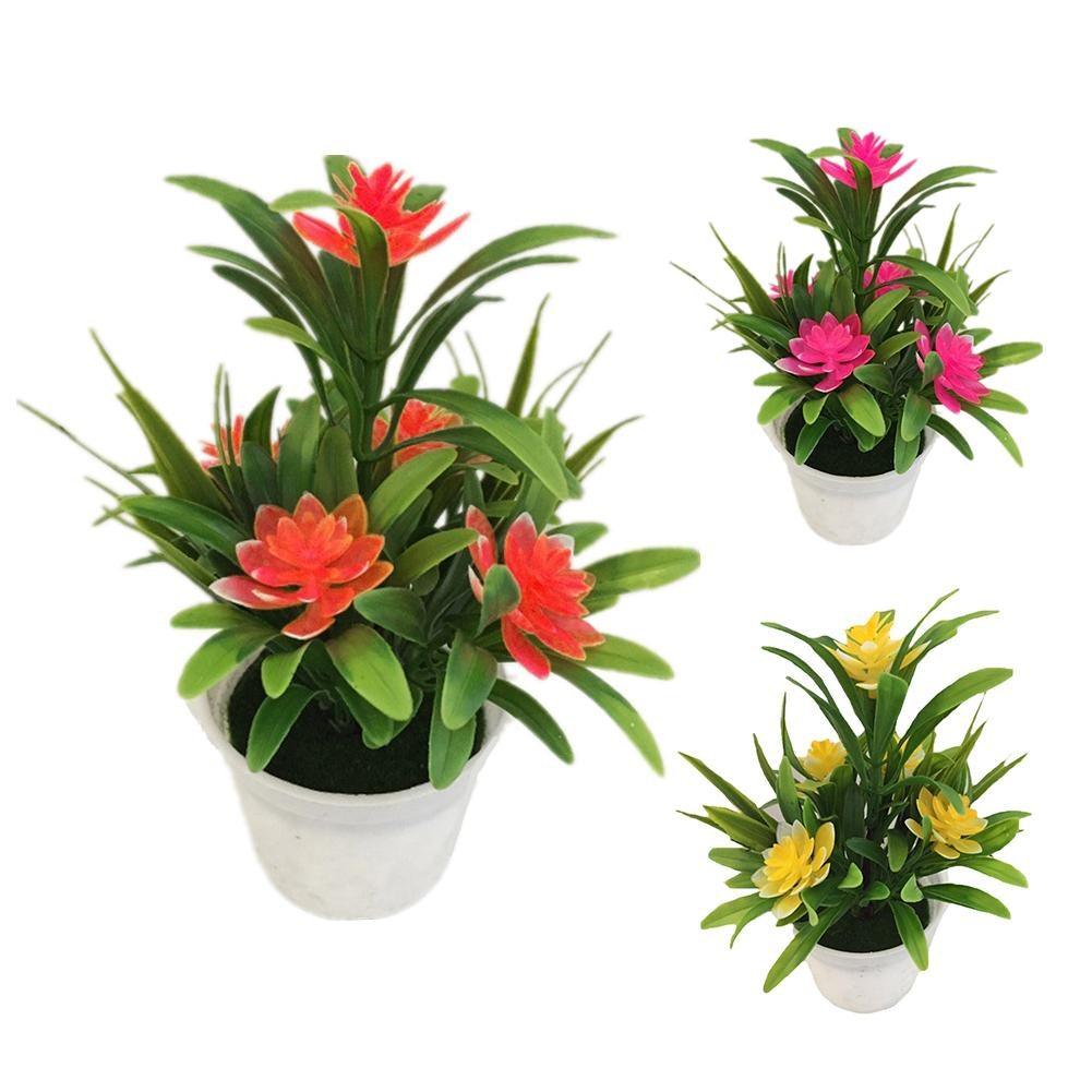 Mini plante artificielle décorative, faux bonsaï en pot pour Noël, Nouvel An, mariage, fête, jardin, restaurant, décoration de table, maison, mini plantes succulentes en plastique en pot pour la décoration de la maison et du bureau.