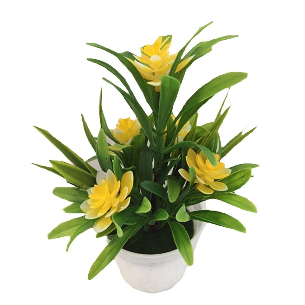 Mini plante artificielle décorative, faux bonsaï en pot pour Noël, Nouvel An, mariage, fête, jardin, restaurant, décoration de table, maison, mini plantes succulentes en plastique en pot pour la décoration de la maison et du bureau.