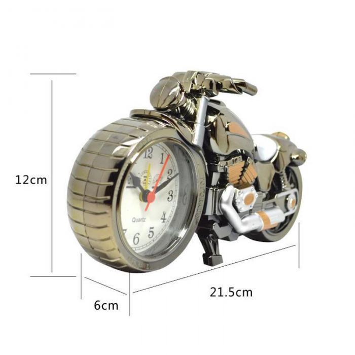 Réveil analogique silencieux motif moto créatif, réveil de bureau, cadeau d'anniversaire créatif pour la maison, horloge sympa