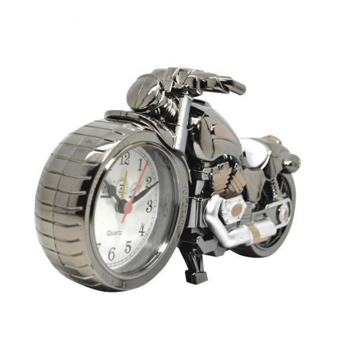Réveil analogique silencieux motif moto créatif, réveil de bureau, cadeau d'anniversaire créatif pour la maison, horloge sympa