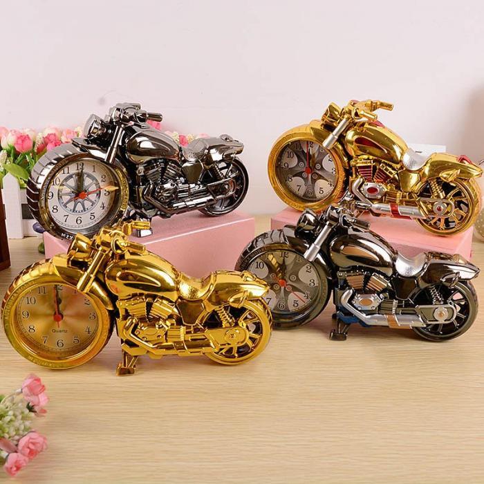 Réveil analogique silencieux motif moto créatif, réveil de bureau, cadeau d'anniversaire créatif pour la maison, horloge sympa