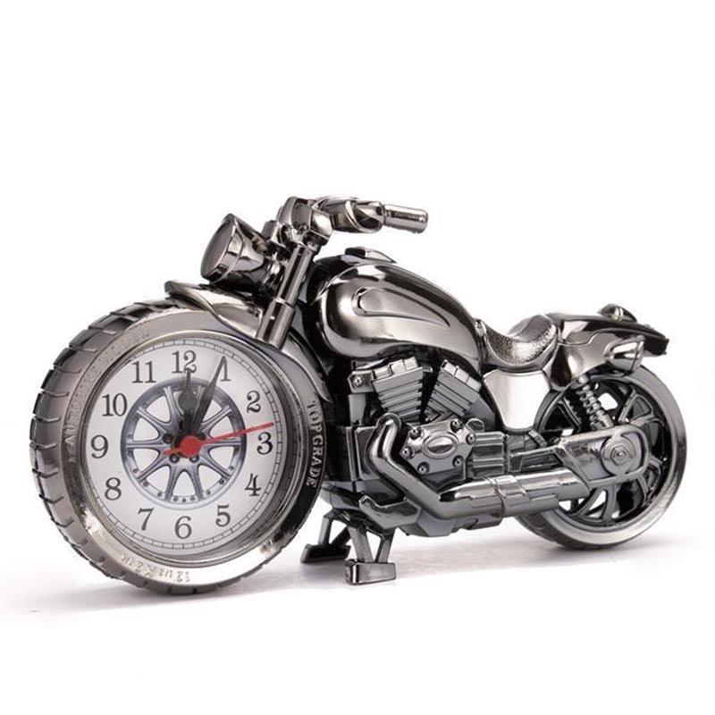 Réveil analogique silencieux motif moto créatif, réveil de bureau, cadeau d'anniversaire créatif pour la maison, horloge sympa