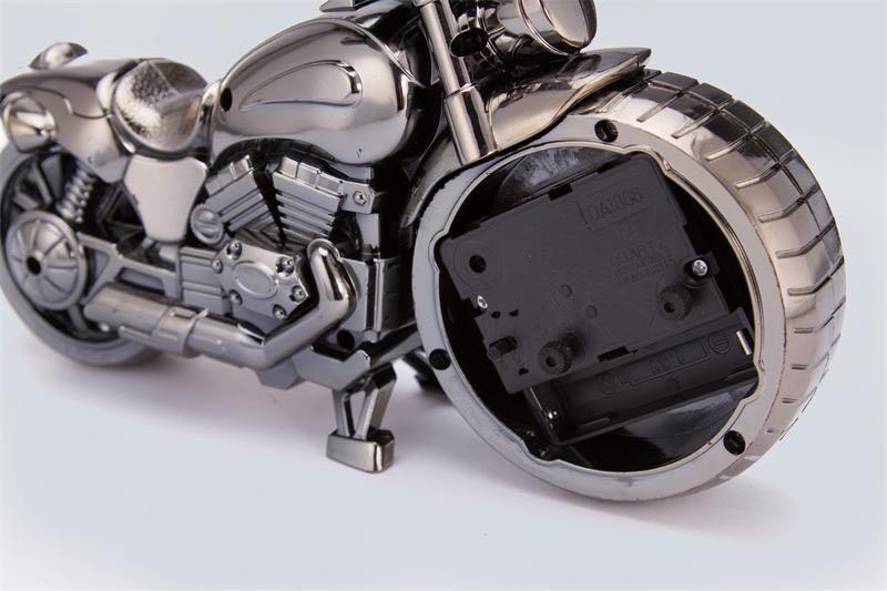 Réveil analogique silencieux motif moto créatif, réveil de bureau, cadeau d'anniversaire créatif pour la maison, horloge sympa