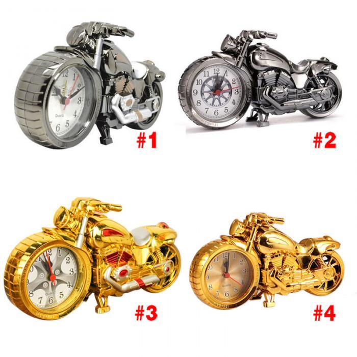 Réveil analogique silencieux motif moto créatif, réveil de bureau, cadeau d'anniversaire créatif pour la maison, horloge sympa