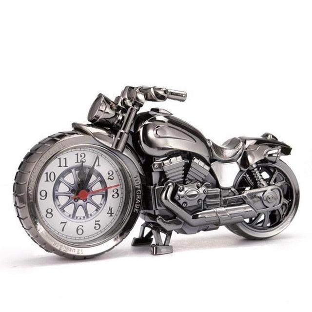 Réveil analogique silencieux motif moto créatif, réveil de bureau, cadeau d'anniversaire créatif pour la maison, horloge sympa