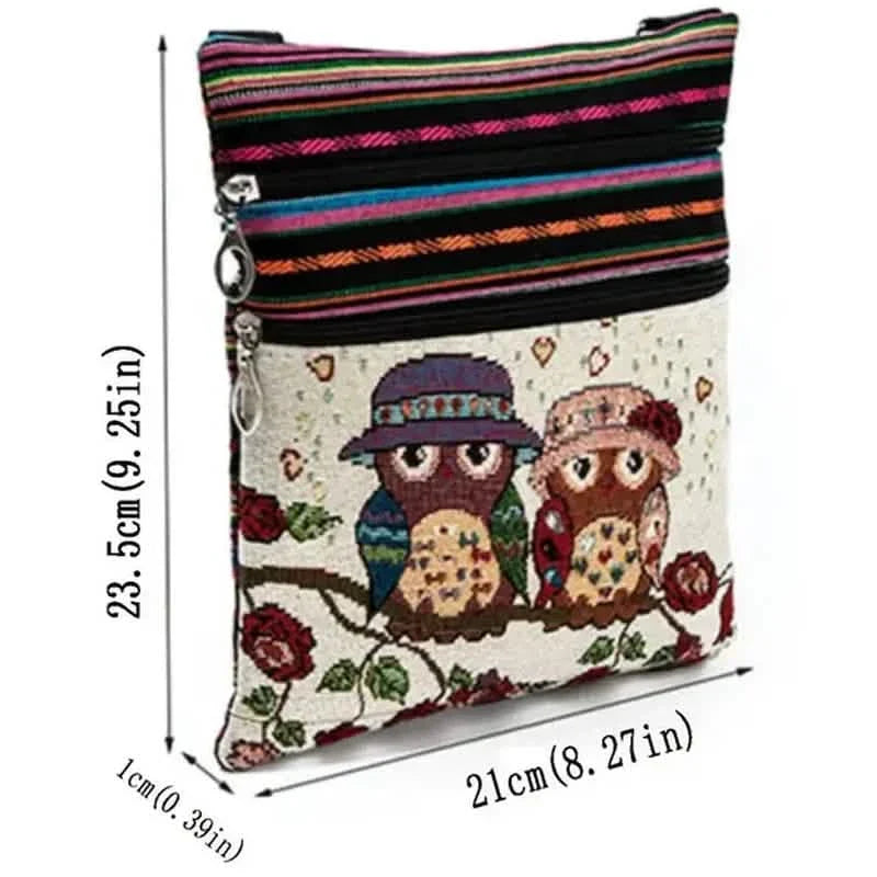 Sac bandoulière hibou mignon au style créatif