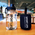 Bouteilles d'eau créatives en verre pour le camping, la randonnée, l'escalade, bouteille de sport portable, vaisselle, bouteille d'eau en verre à large ouverture écologique, bouteilles d'eau de sport réutilisables pour la gym et la randonnée