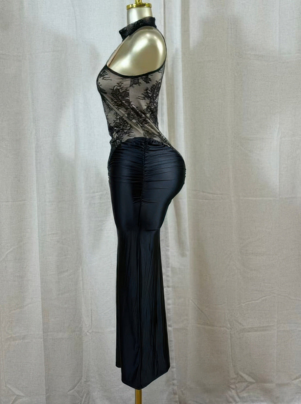 Crimson Lace Hourglass Dress