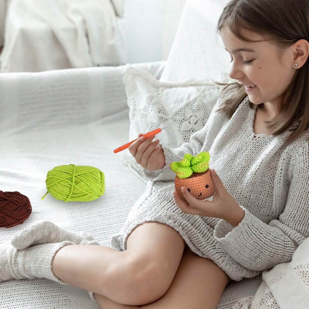 Kit de crochet pour débutants Fournitures de tricot DIY