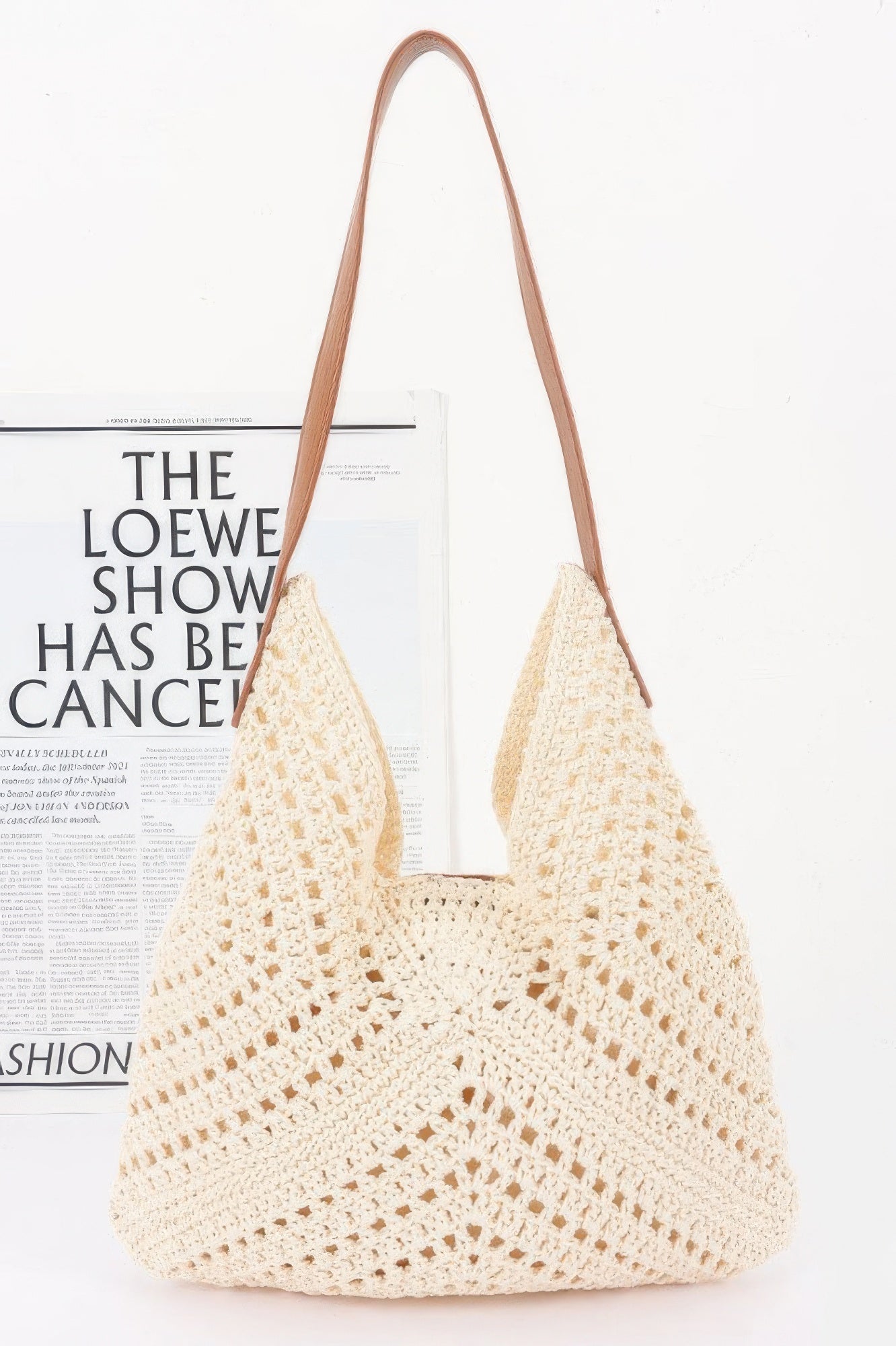 Sac bandoulière en crochet avec pochette