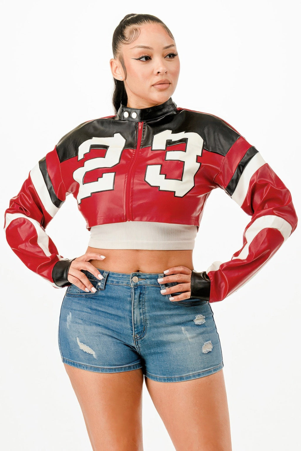 Veste de moto courte