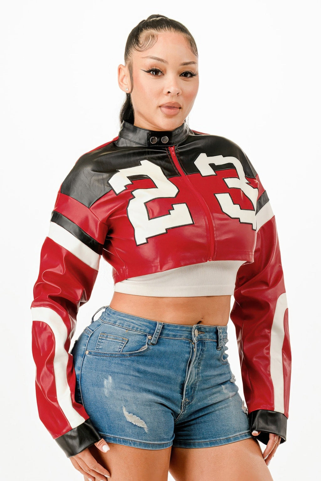 Veste de moto courte