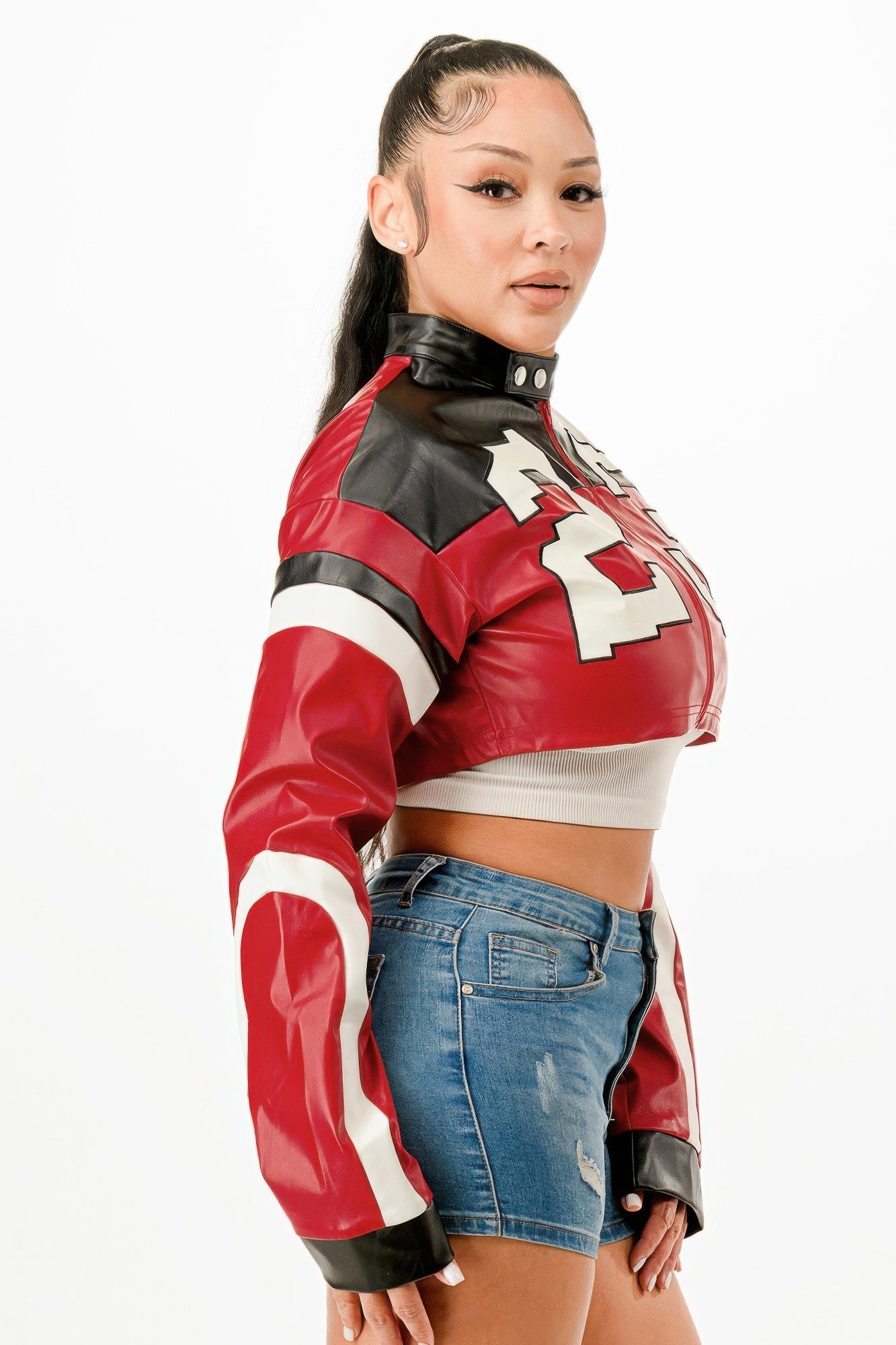 Veste de moto courte