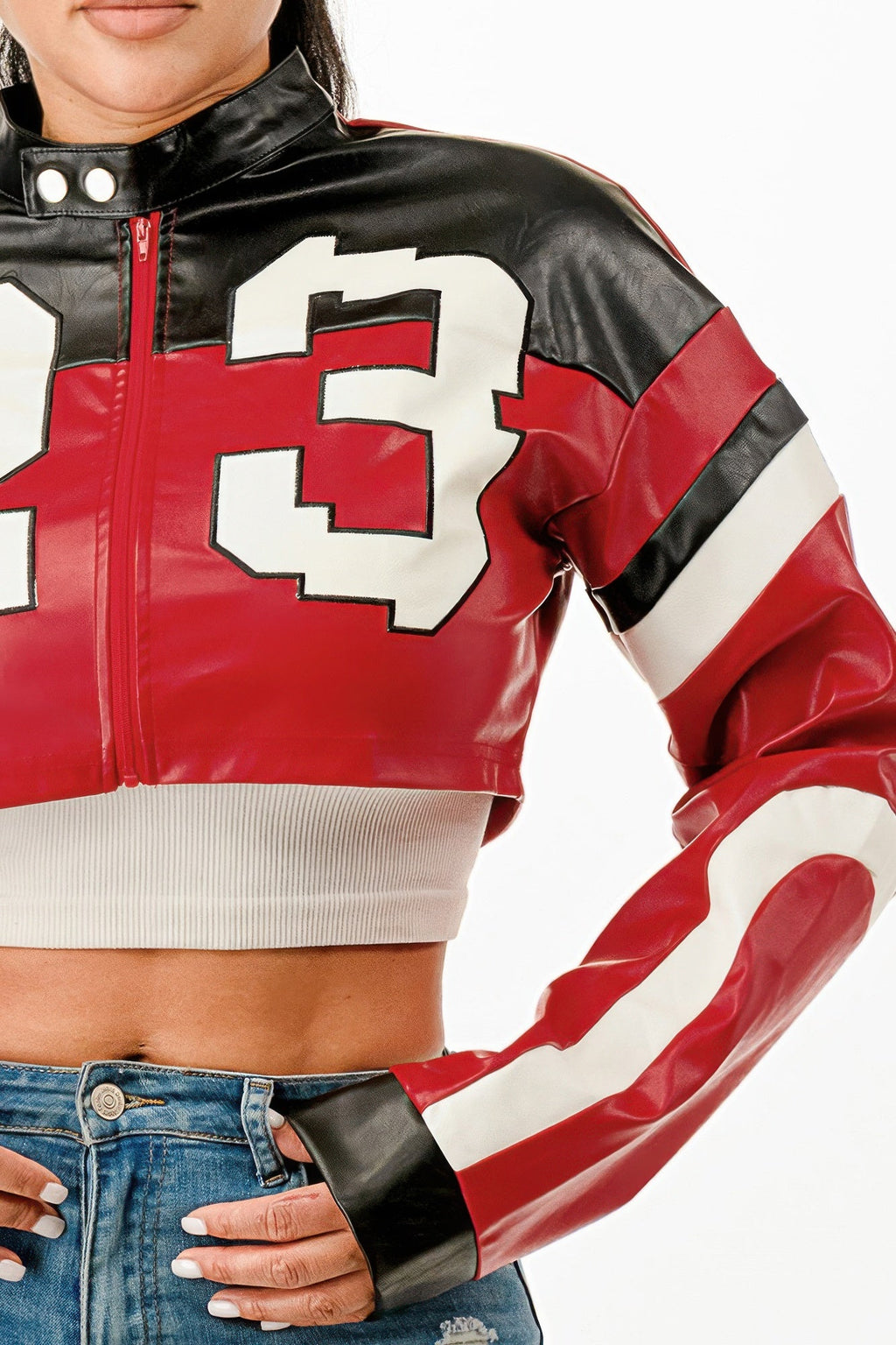 Veste de moto courte