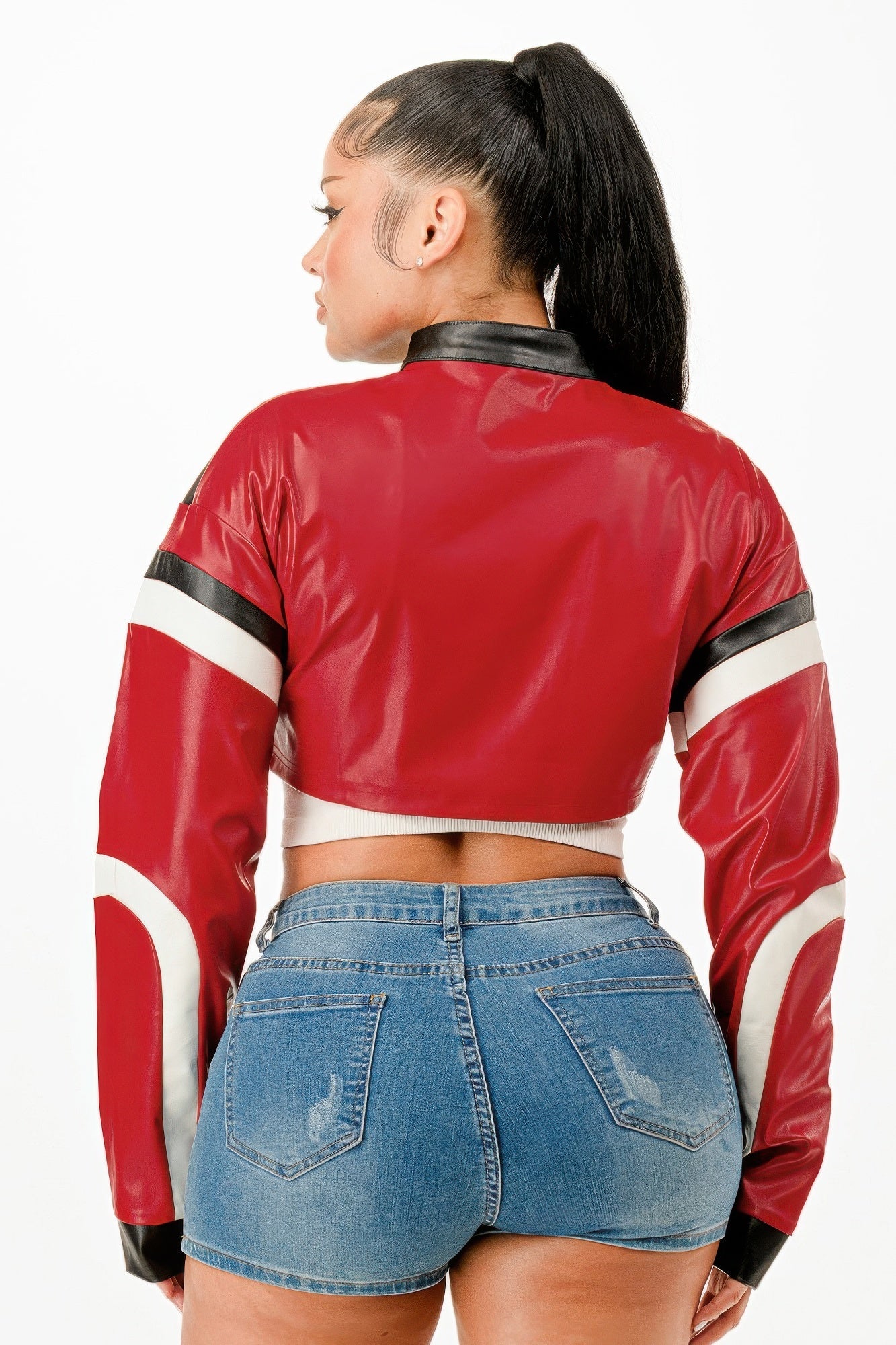 Veste de moto courte